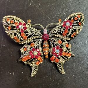 Victorian Trading Co. Orange Butterfly Pin